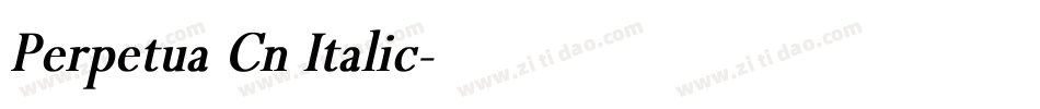 Perpetua Cn Italic字体转换